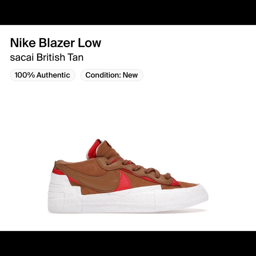 Nike Blazer low Sacai British Tan
